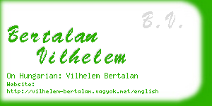 bertalan vilhelem business card